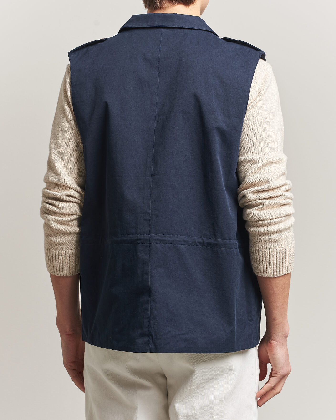 Herren | Westen | Stenströms | Cotton  Twill Vest Navy