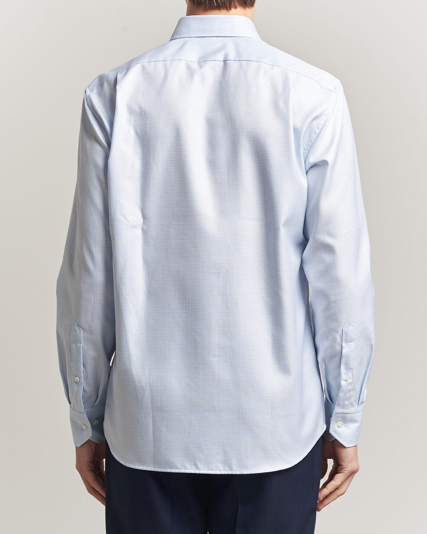 Herren | Hemden | Stenströms | Regular Fit Micro Structure Shirt Light Blue