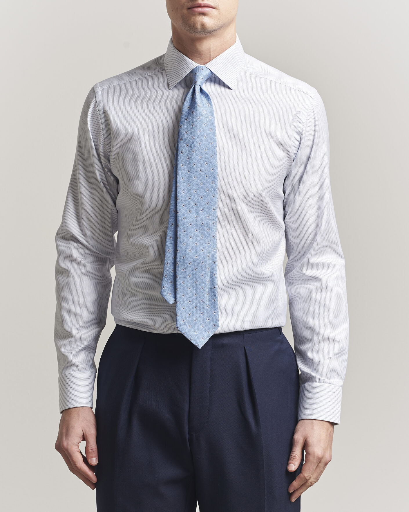 Herren | Hemden | Eton | Slim Fit Signature Twill Structured Shirt Light Blue