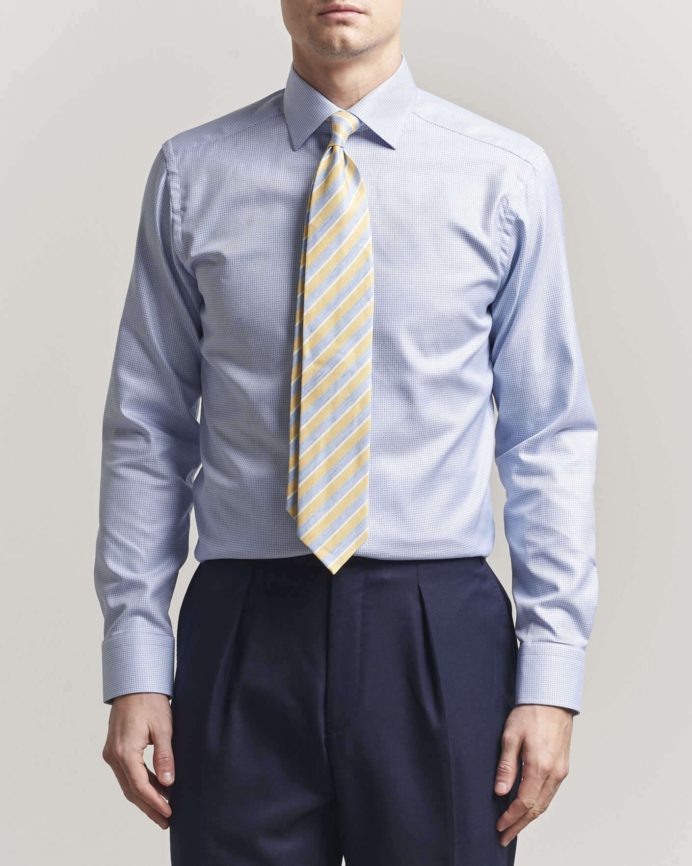 Herren | Hemden | Eton | Slim Fit Signature Twill Structured Shirt Mid Blue