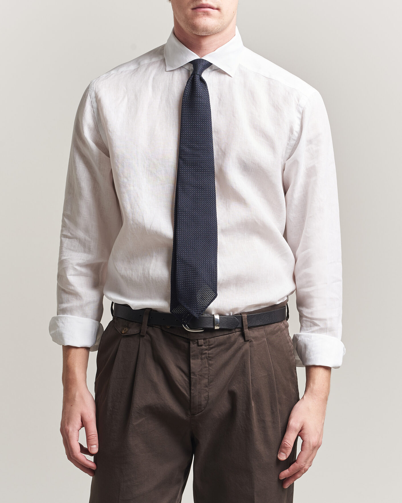 Herren | Hemden | Eton | Casual Fit Linen Shirt White