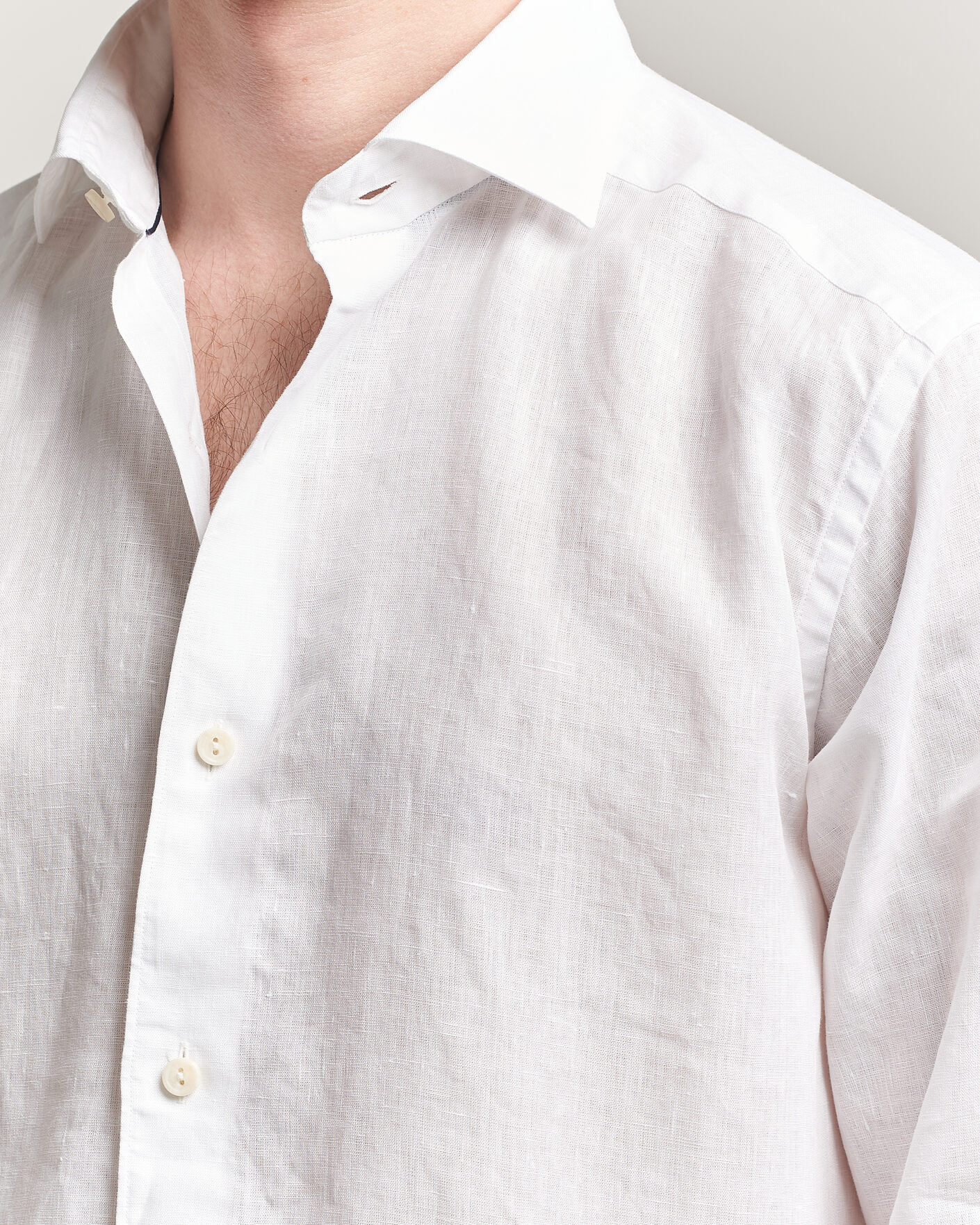 Herren | Hemden | Eton | Casual Fit Linen Shirt White