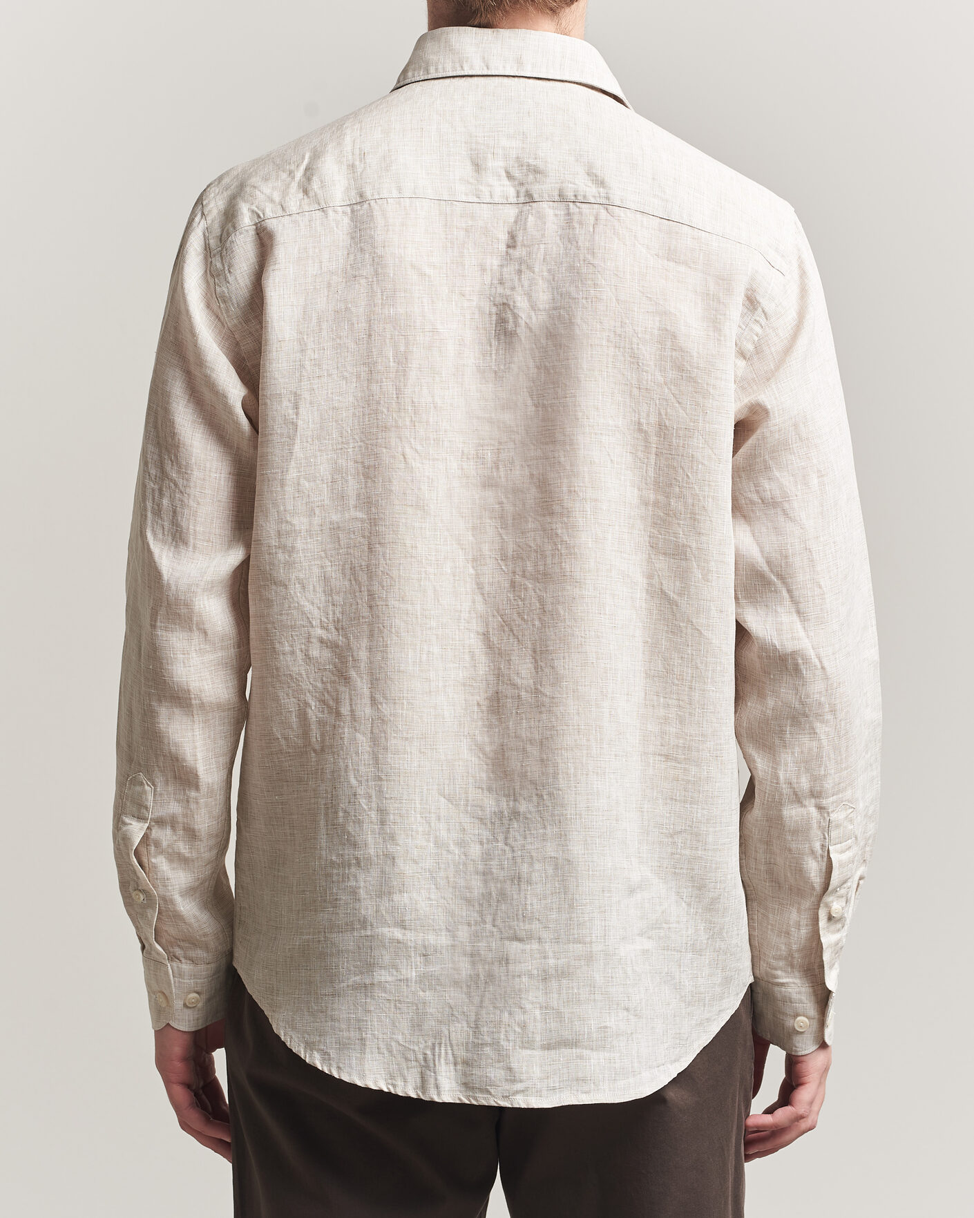 Herren | Hemden | Eton | Casual Fit Linen Shirt Beige