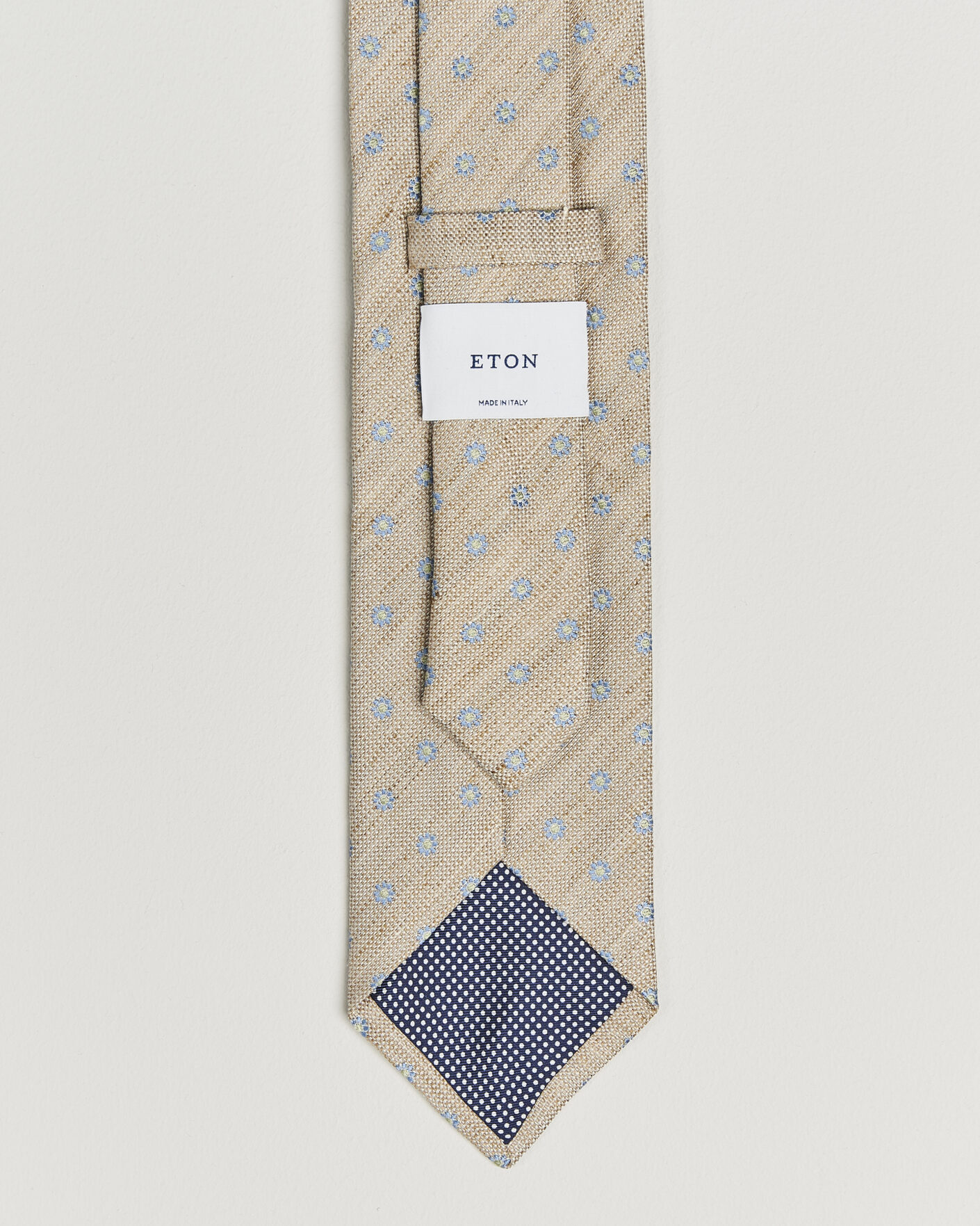 Herren | Krawatten | Eton | Floral Linen Silk Tie Beige