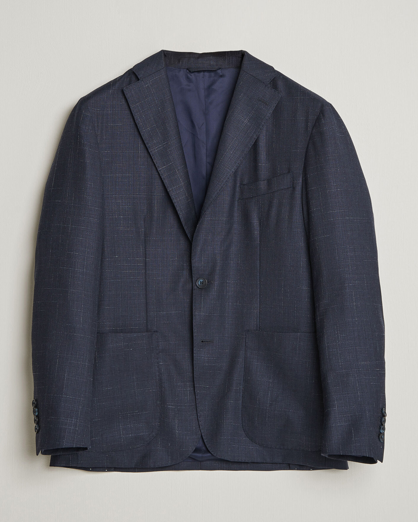 Herren |  | Eton | Wool Silk Soft Blazer Navy Blue