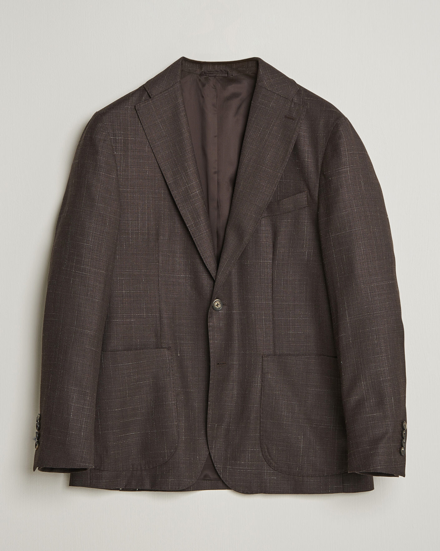 Herren | Sakkos | Eton | Wool Silk Soft Blazer Dark Brown