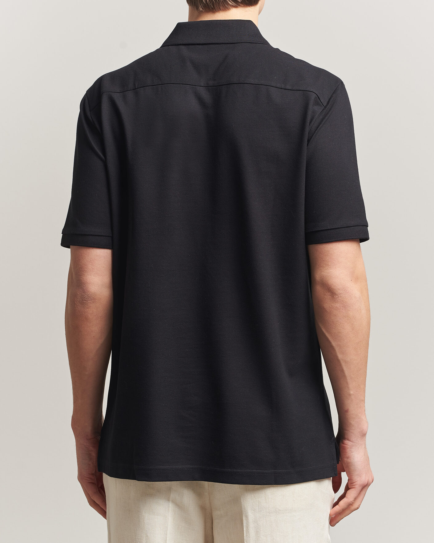 Herren | Poloshirts | Eton | Pima Pique Polo Black