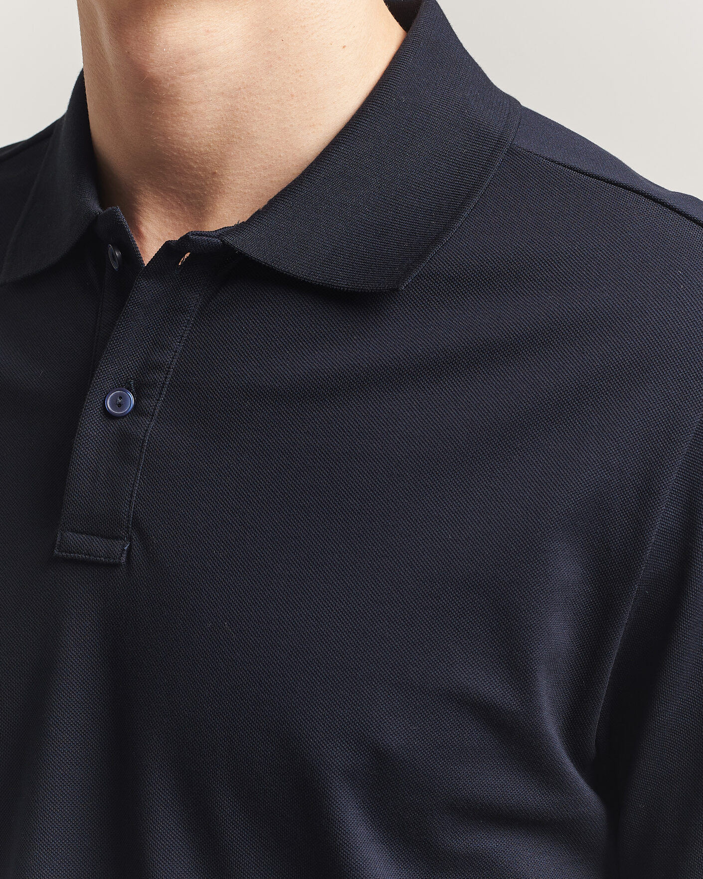 Herren | Poloshirts | Eton | Pima Pique Polo Navy Blue