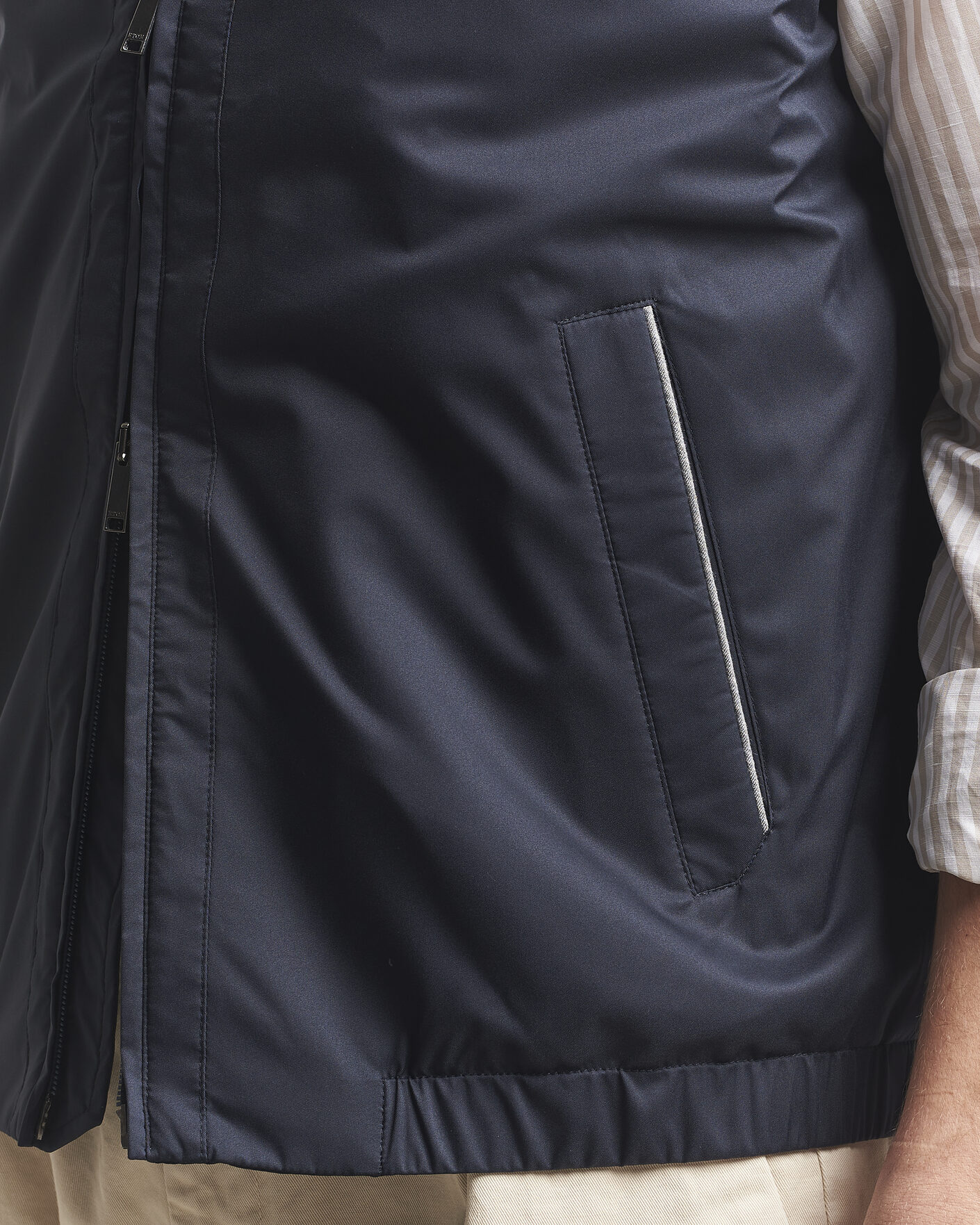 Herren | Westen | Eton | Lightweight Wind Vest Navy Blue