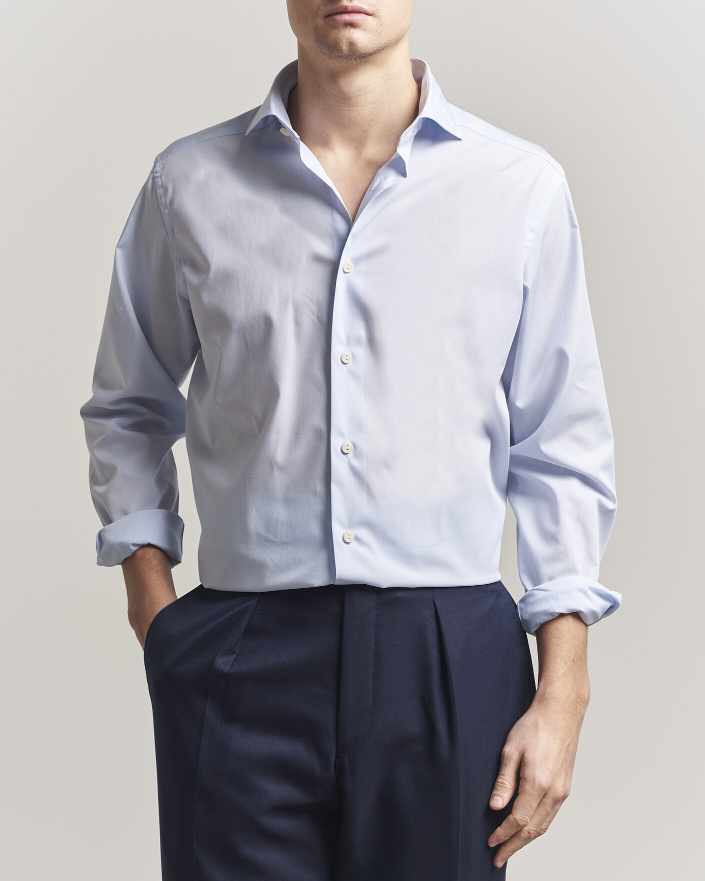 Herren | Hemden | Eton | Casual Fit Breeze Poplin Shirt Light Blue