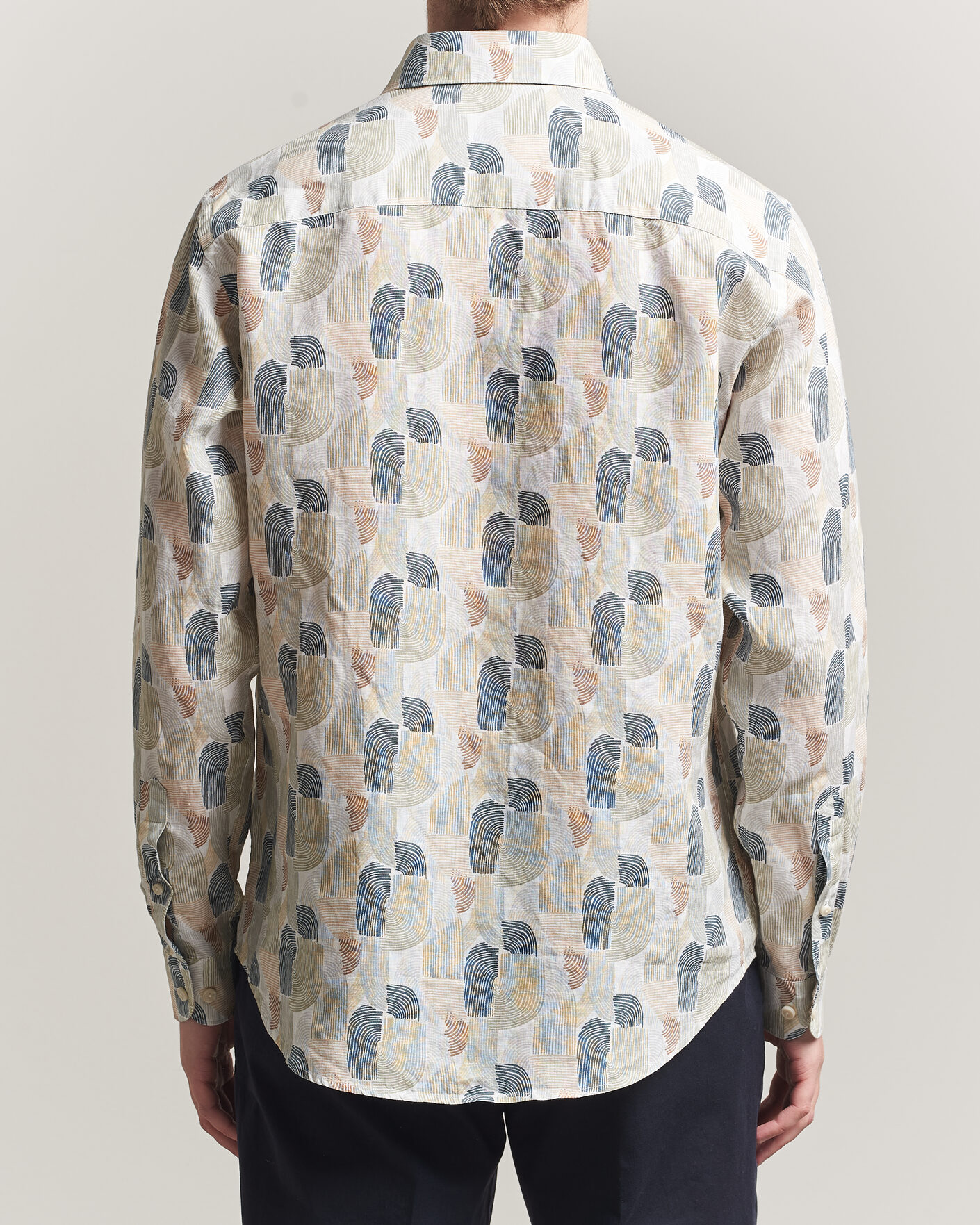 Herren | Hemden | Eton | Casual Fit Printed Linen Shirt Multi