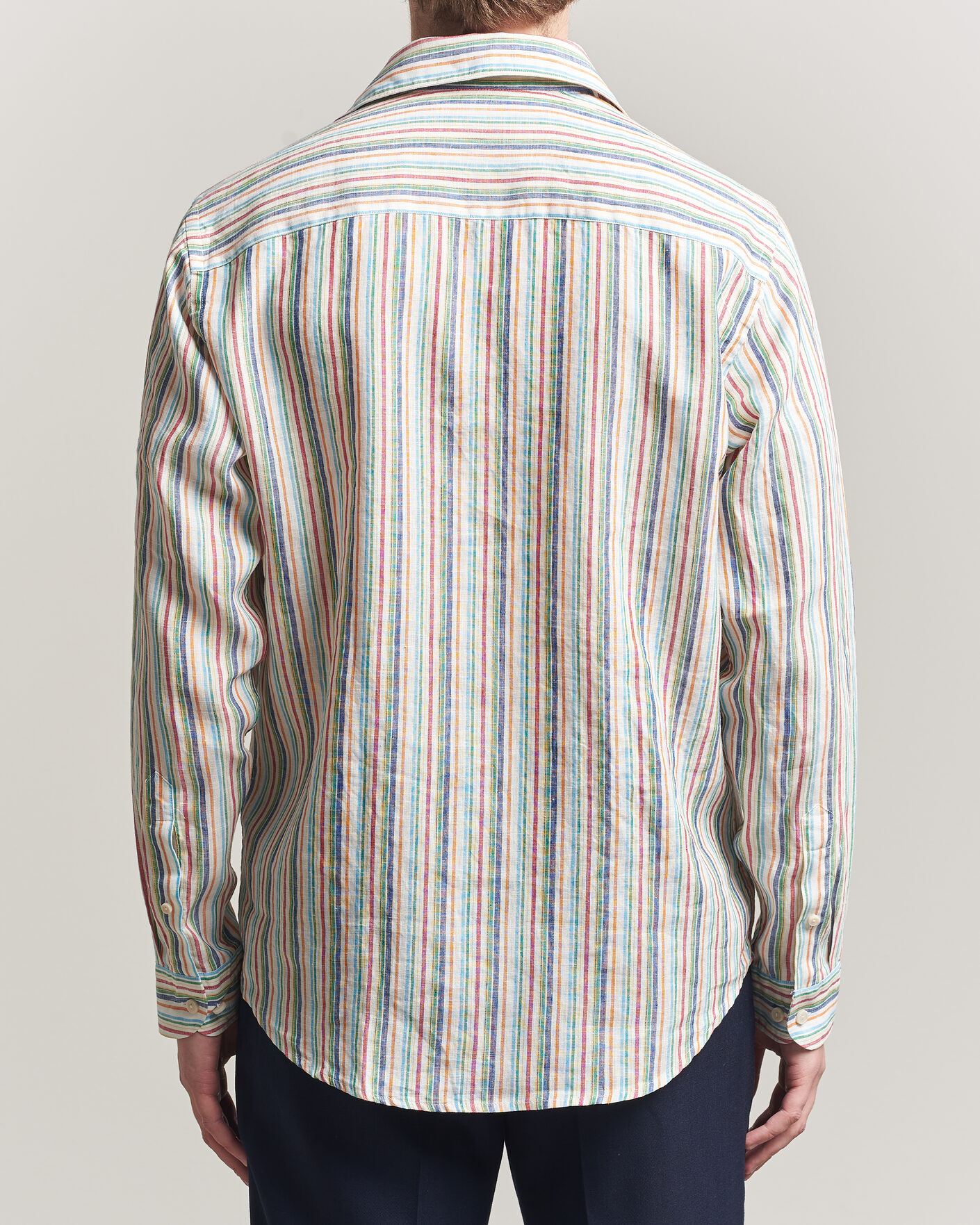 Herren | Hemden | Eton | Casual Fit Striped Linen Shirt Multi