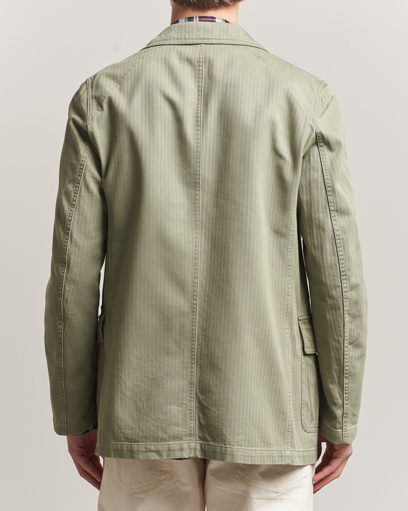 Herren | Sakkos | Drake's | MKI Herringbone Games Blazer Olive