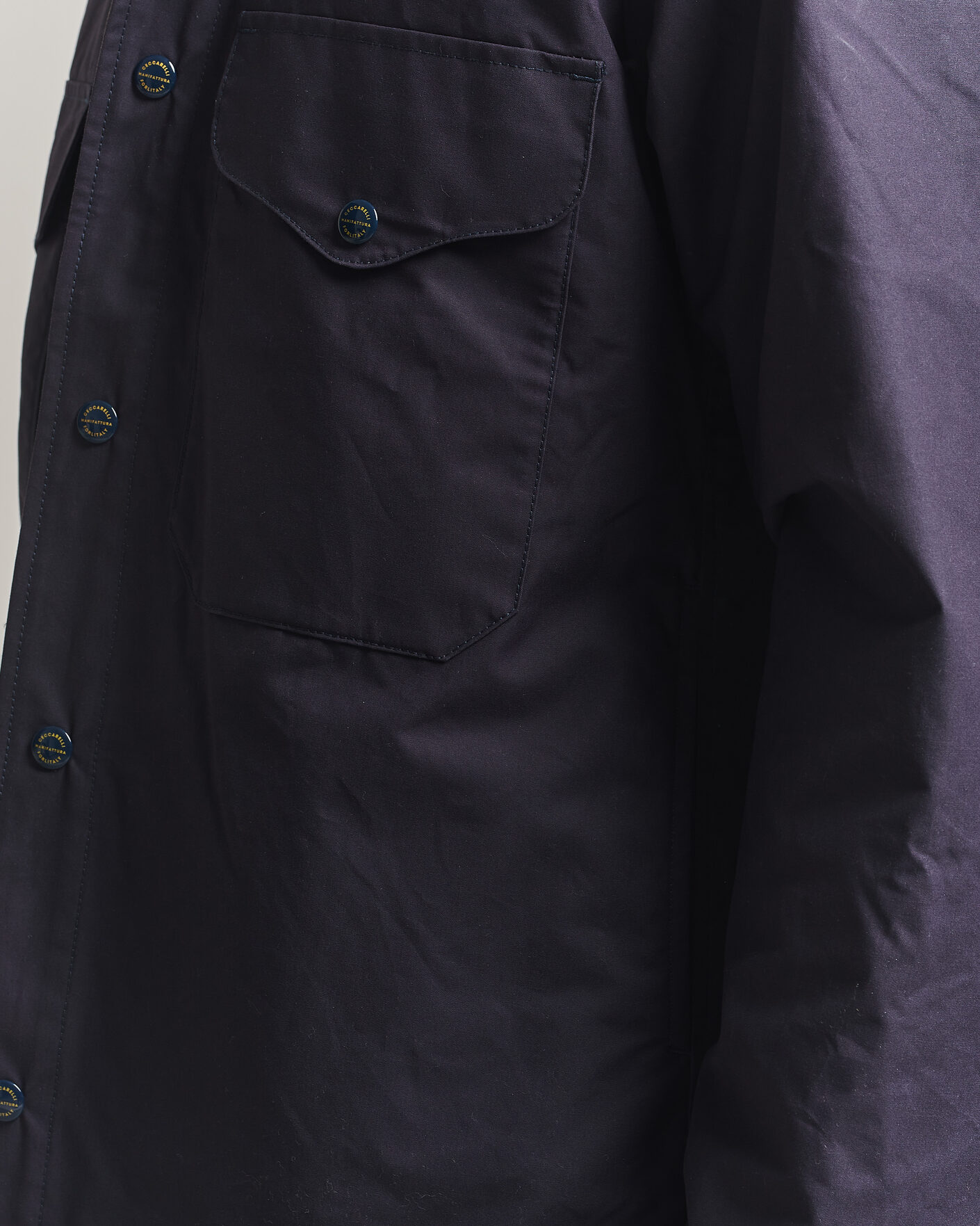 Herren | Jacken | Manifattura Ceccarelli | Dry Wax Heavy Shirt Jacket Navy