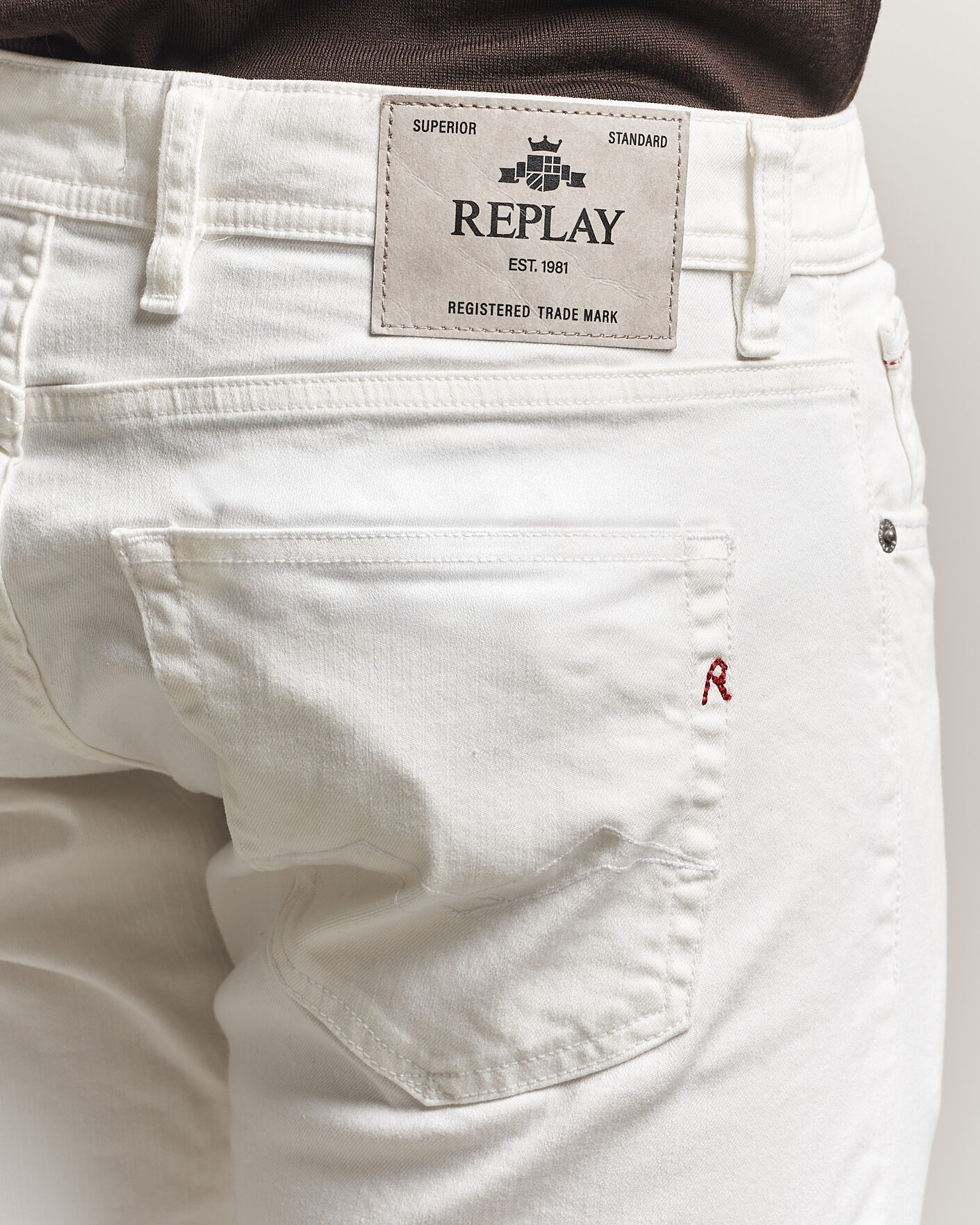 Herren | Jeans | Replay | Grover Straight Fit Powerstretch Jeans White