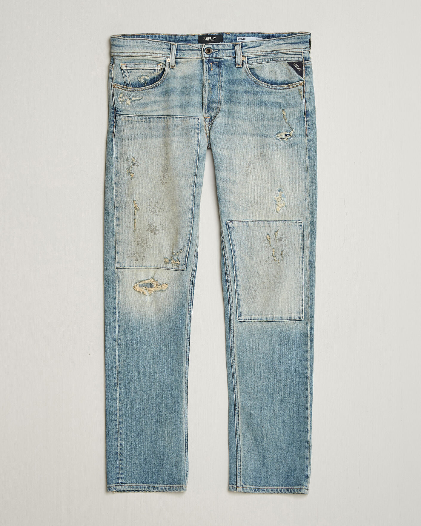 Herren | Hosen | Replay | Grover Sraight Fit 20 Years Wash Jeans Light Blue