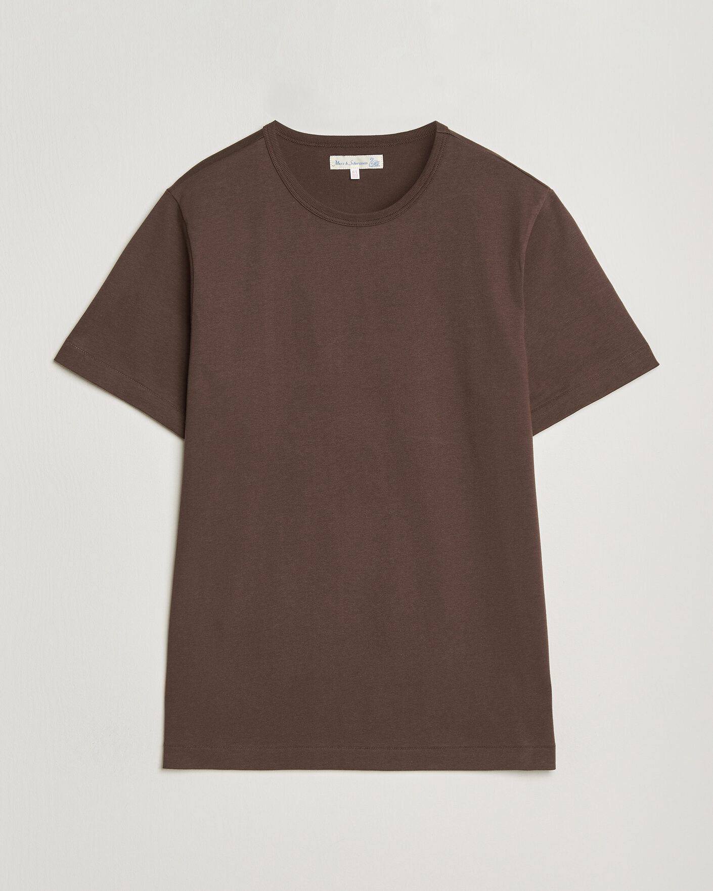 Herren | T-Shirts | Merz b. Schwanen | Classic Fit Sturdy T-Shirt Chocolate