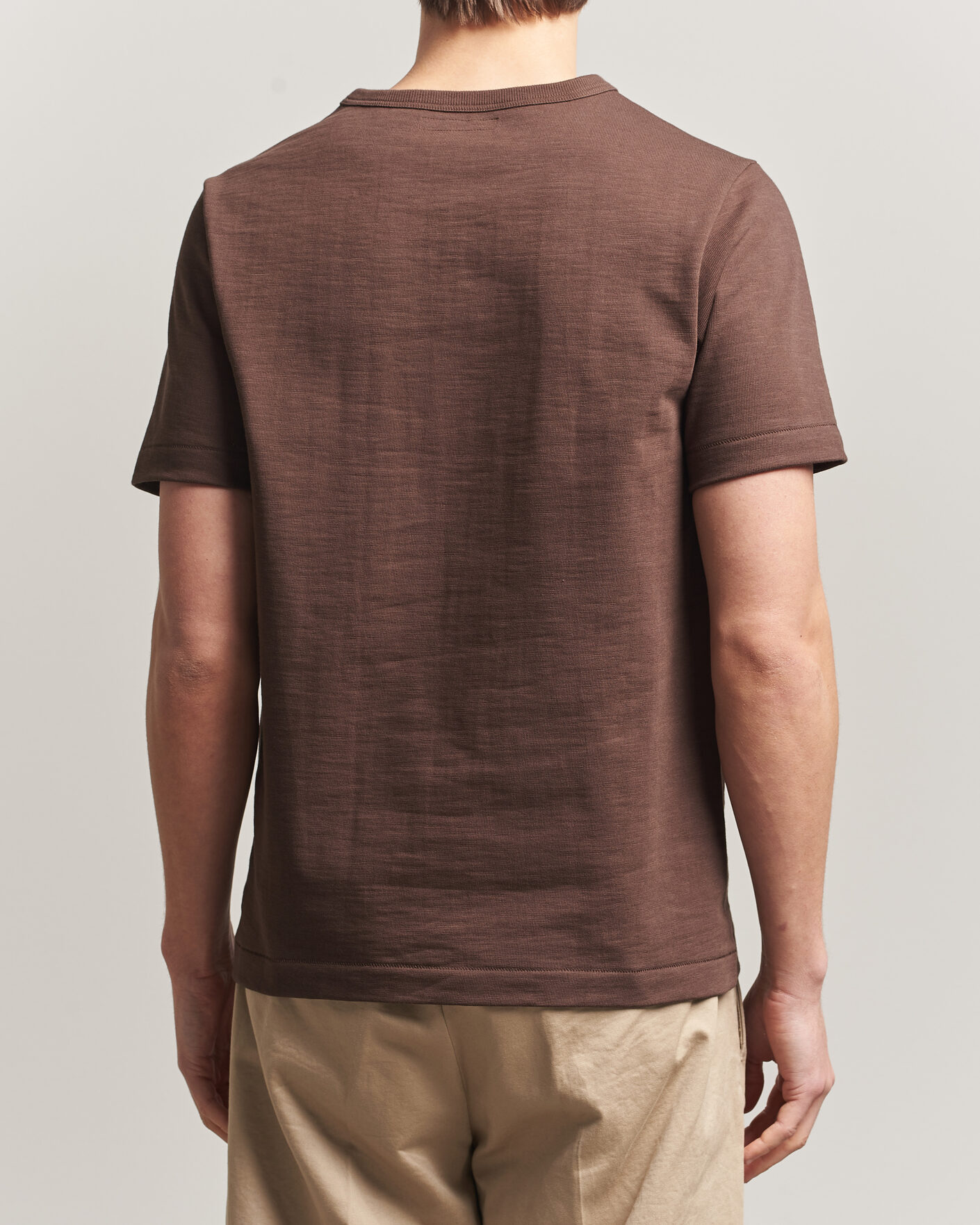 Herren | T-Shirts | Merz b. Schwanen | Relaxed Fit Loopwheeled Heavy T-Shirt Chocolate