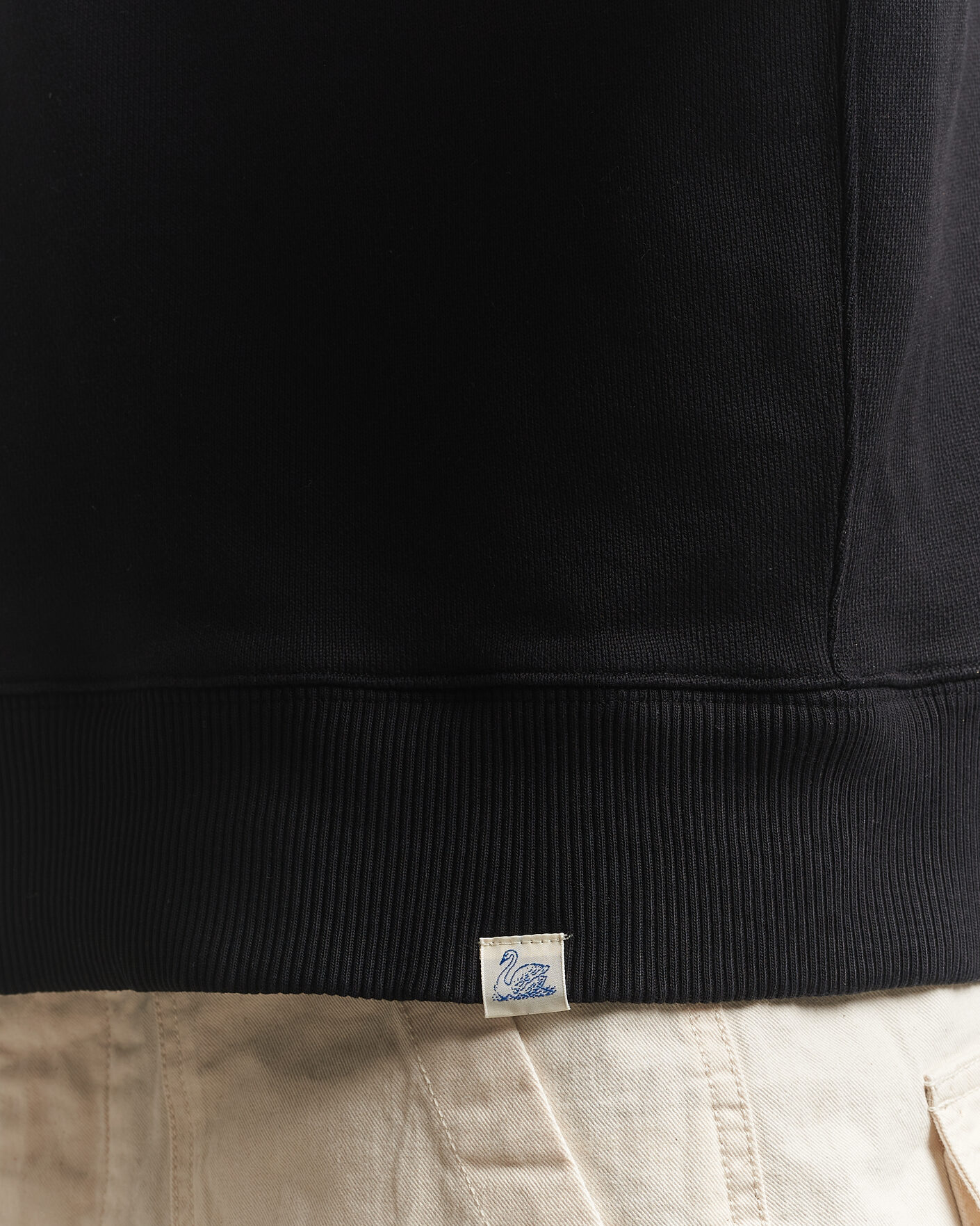 Herren | Pullover | Merz b. Schwanen | Classic Fit Authentic Fleece Half Zip Black