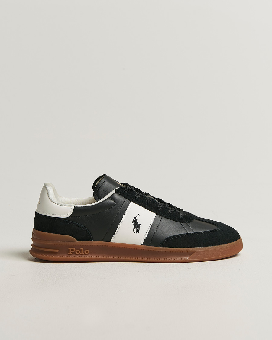 Herren | Sneaker | Polo Ralph Lauren | Aera Leather/Suede Sneakers Black/White