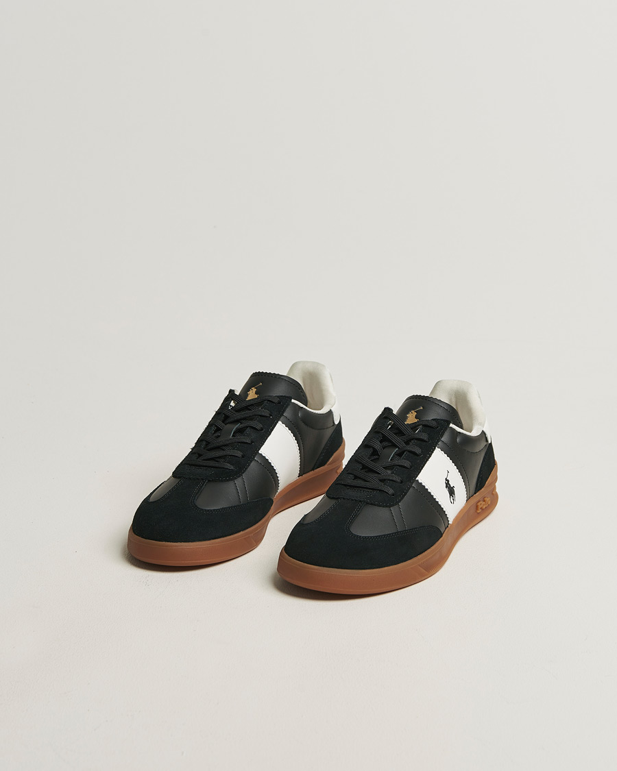 Herren | Sneaker | Polo Ralph Lauren | Aera Leather/Suede Sneakers Black/White