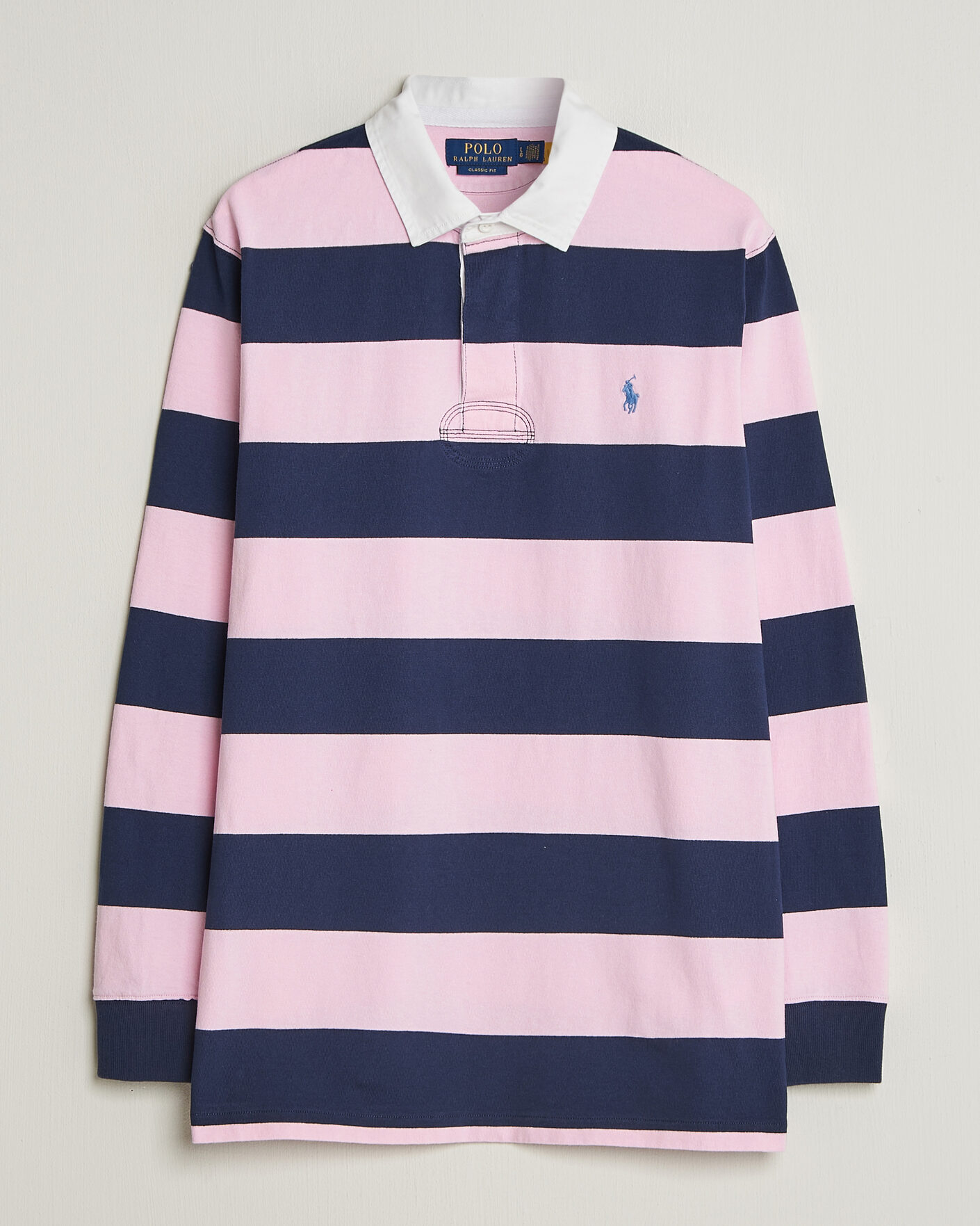 Herren | Pullover | Polo Ralph Lauren | Jersey Striped Rugger Carmel Pink/Newport Navy