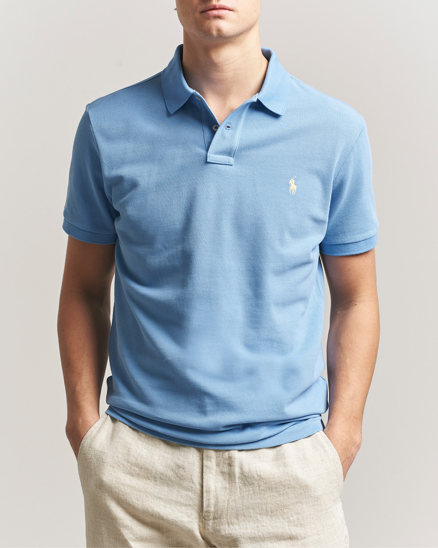 Herren | Poloshirts | Polo Ralph Lauren | Custom Slim Fit Polo Bristol Blue