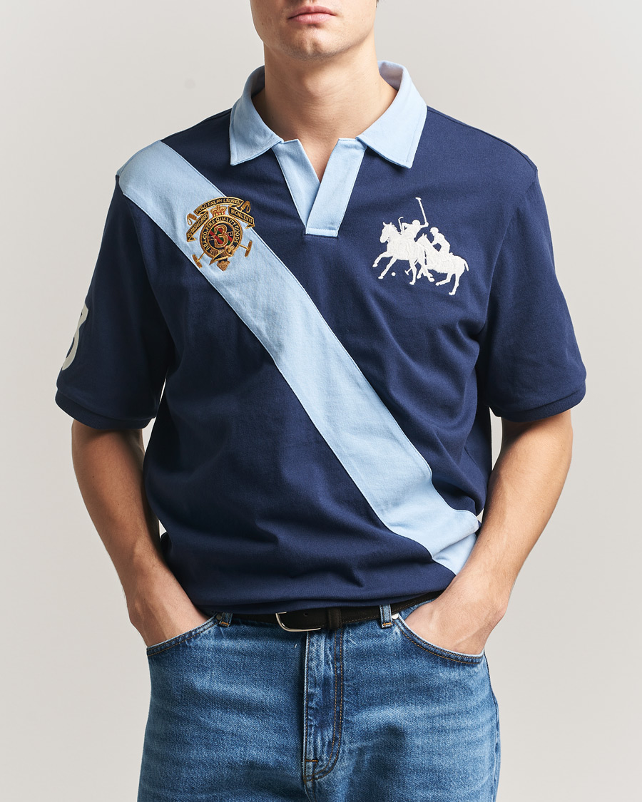 Herren | Poloshirts | Polo Ralph Lauren | Diagonal Striped Polo Newport Navy