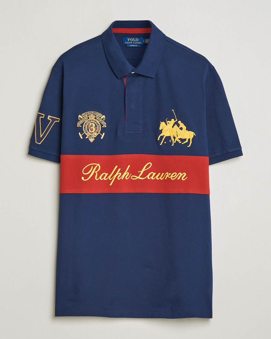 Herren | Poloshirts | Polo Ralph Lauren | Block Striped Polo Newport Navy