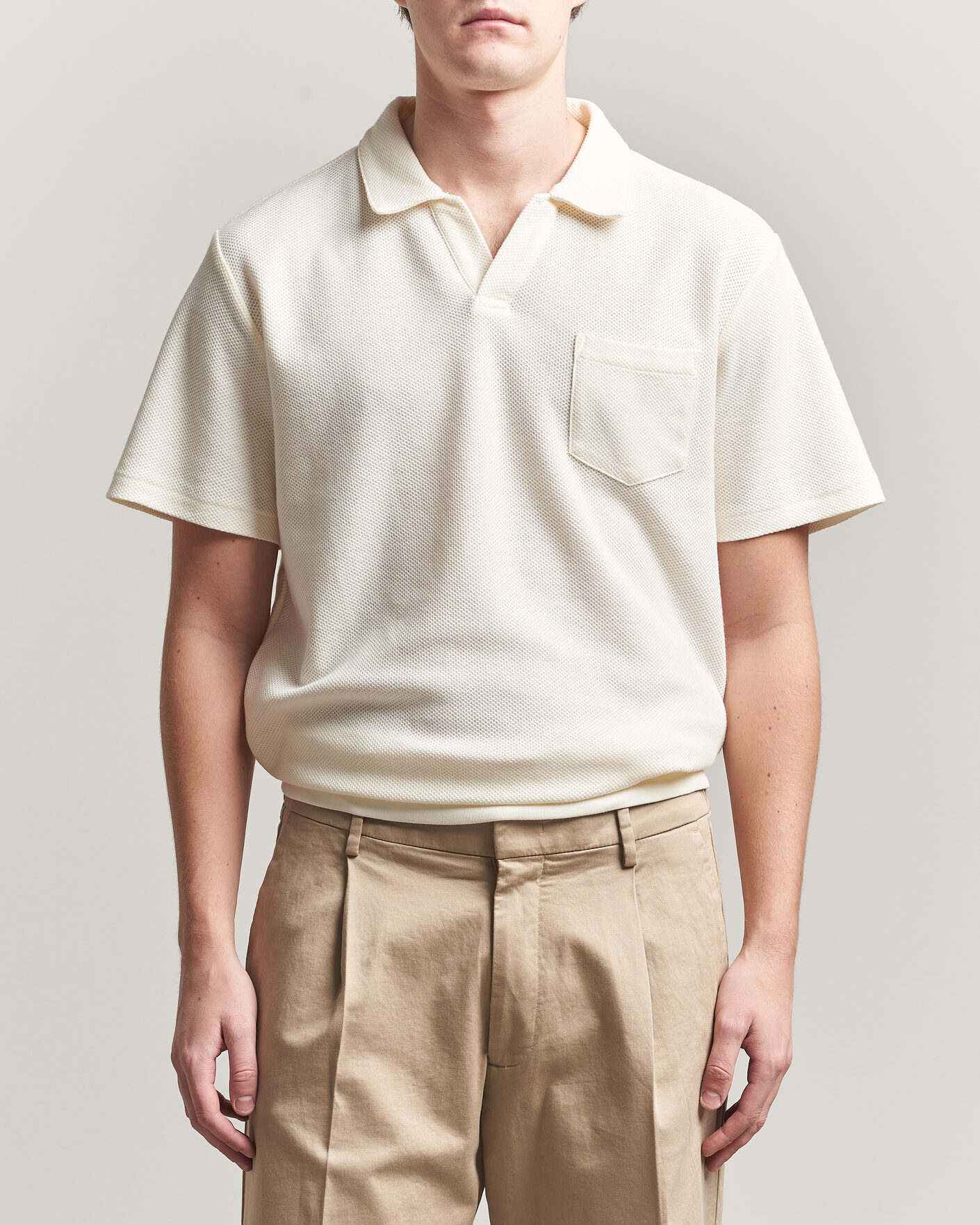 Herren | Poloshirts | Polo Ralph Lauren | Knitted Polo Pale Cream