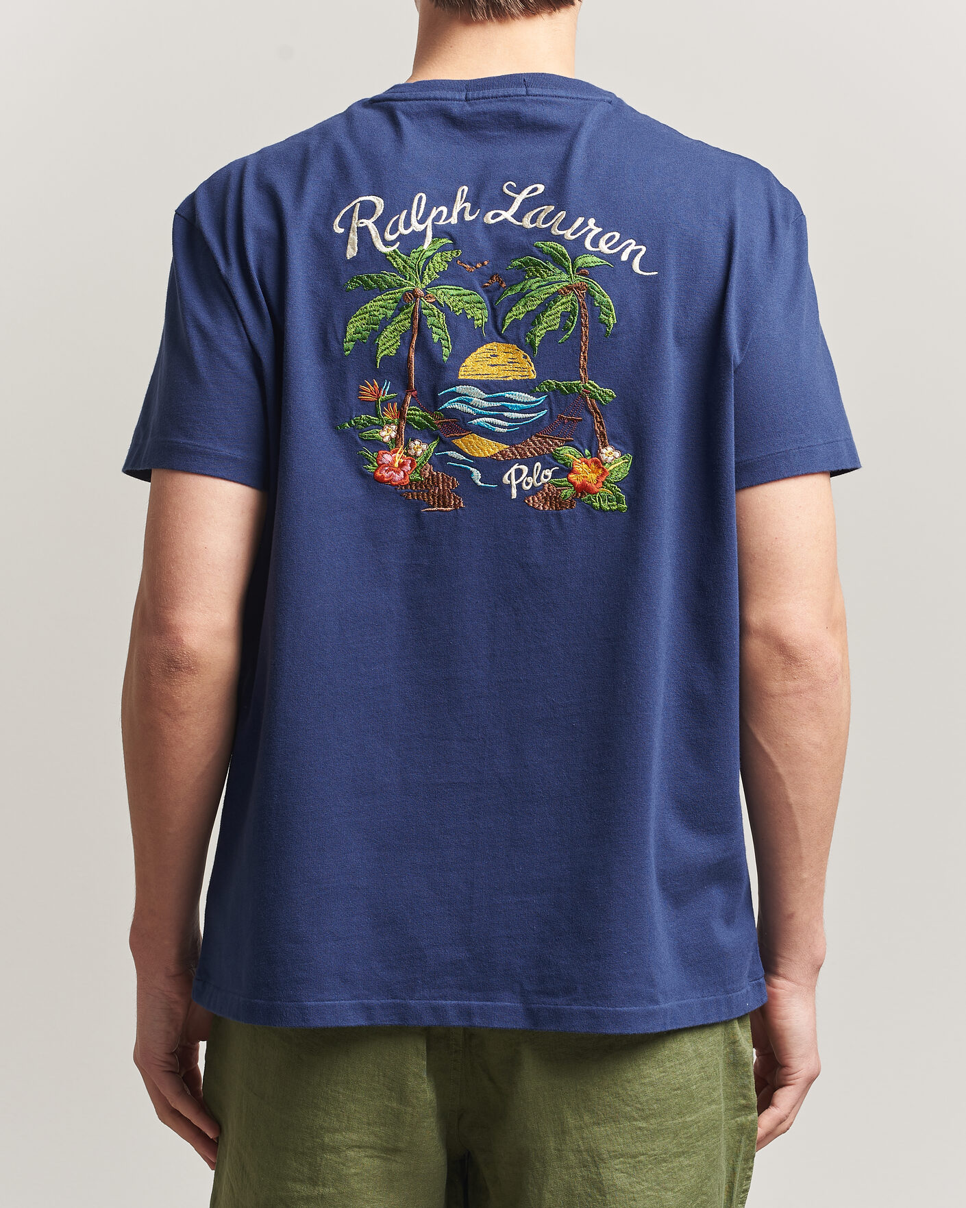 Herren | T-Shirts | Polo Ralph Lauren | Jersey Printed T-Shirt Dark Cobalt