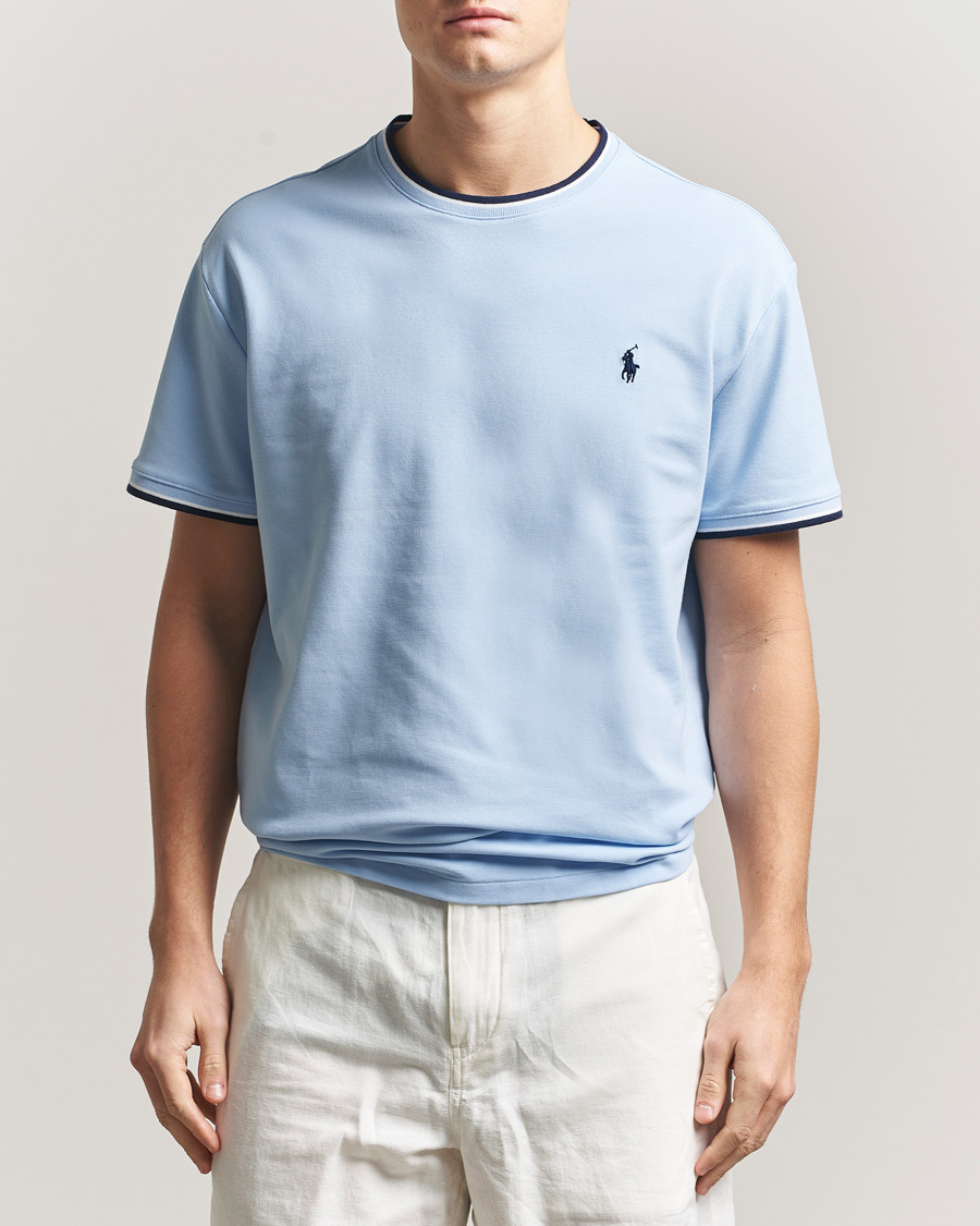 Herren | T-Shirts | Polo Ralph Lauren | Mesh Polo T-Shirt Office Blue