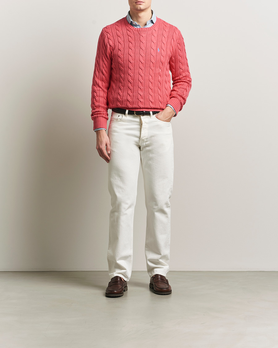 Herren | Pullover | Polo Ralph Lauren | Cotton Cable Pullover Pale Red