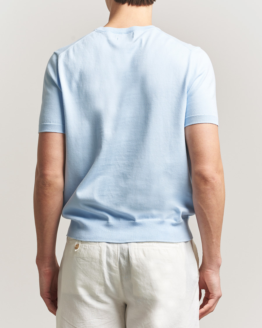 Herren | T-Shirts | Polo Ralph Lauren | Knitted Short Sleeve T-Shirt Office Blue