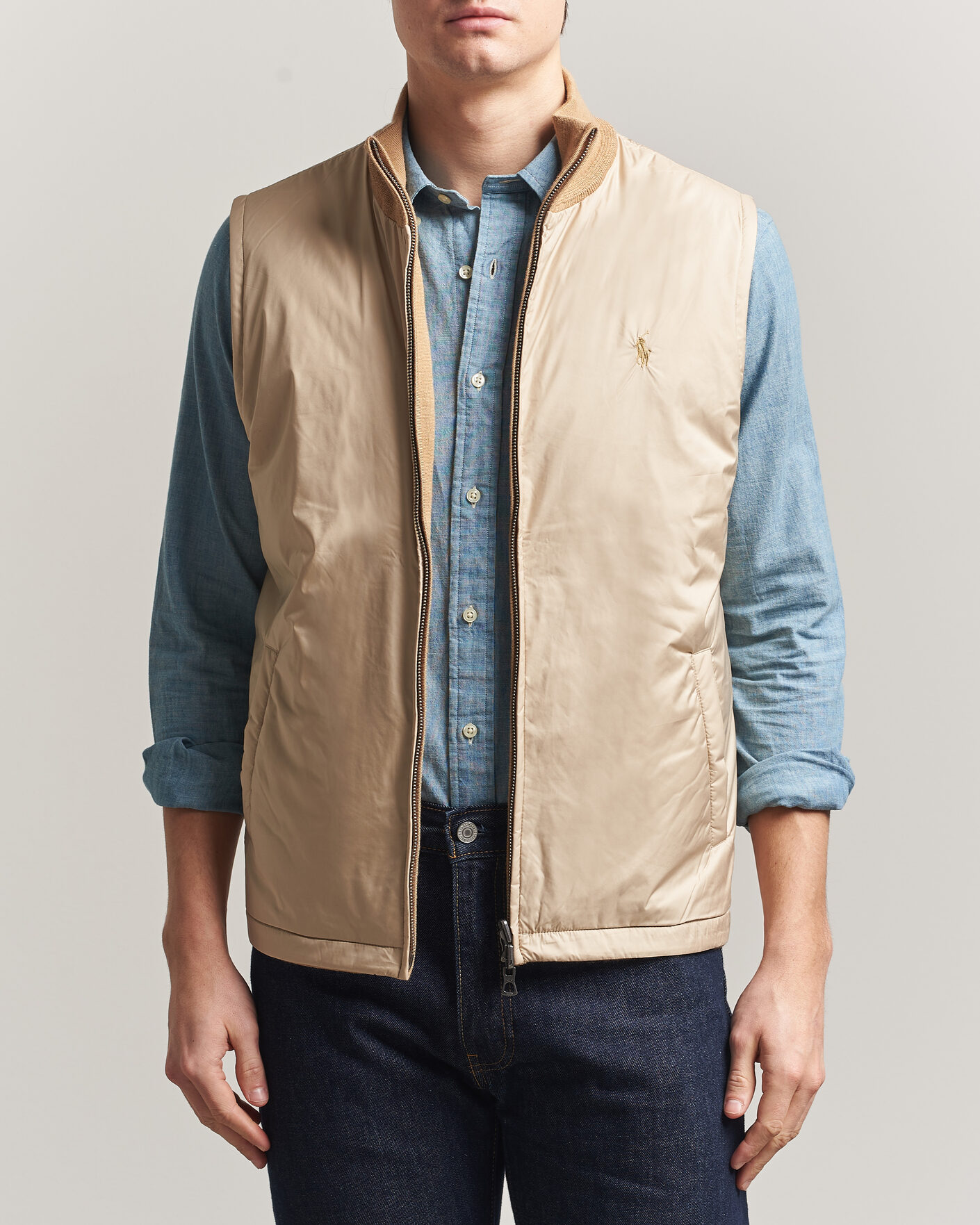 Herren | Pullover | Polo Ralph Lauren | Wool Blend Vest Camel Combo