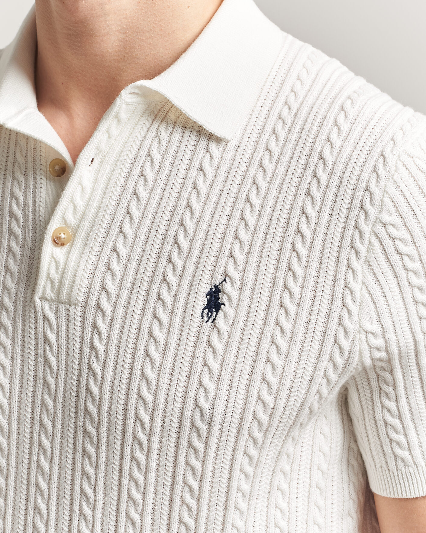 Herren | Poloshirts | Polo Ralph Lauren | Cotton Polo Deckwash White/Navy