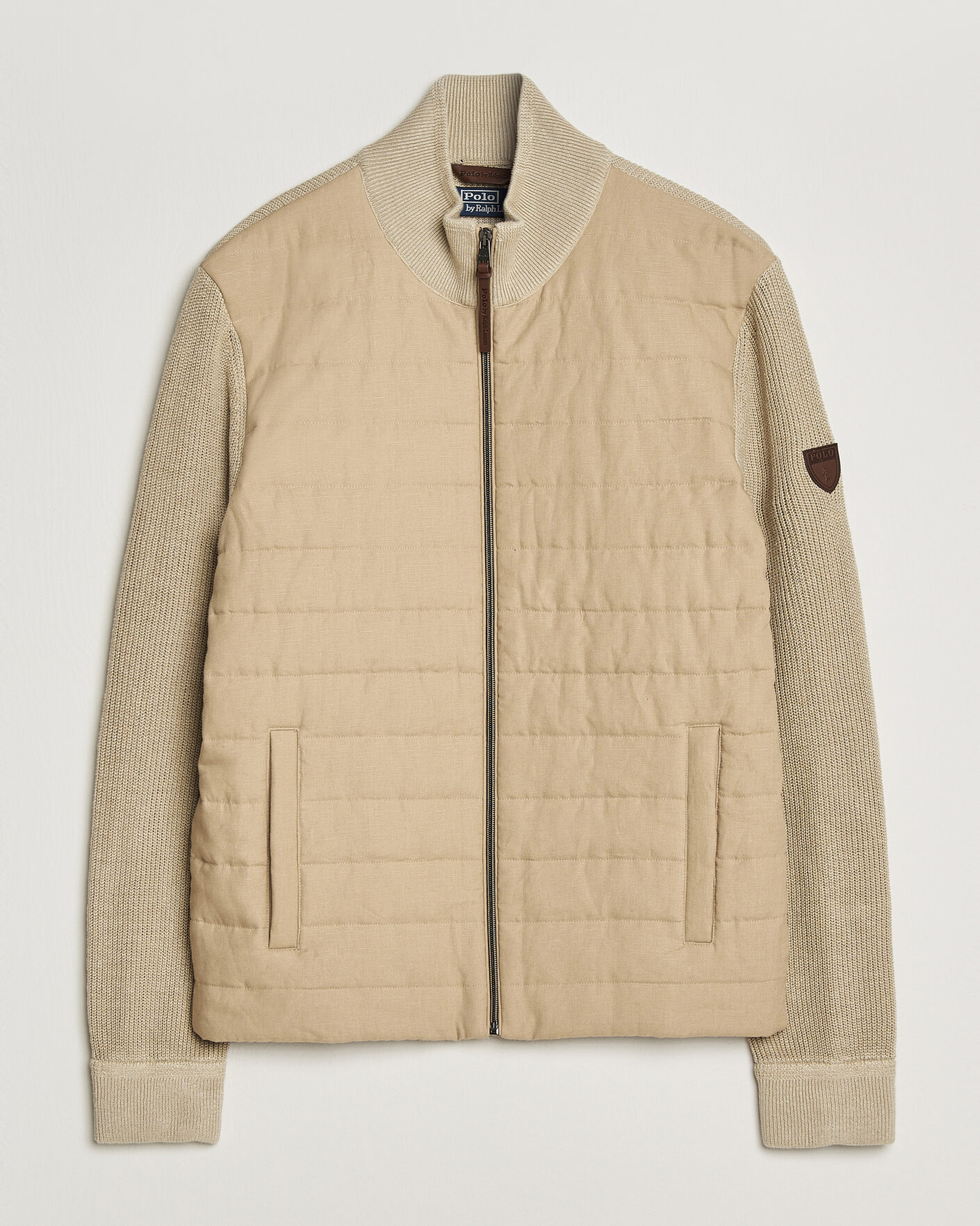 Herren | Jacken | Polo Ralph Lauren | Linen Full Zip Sweater Coastal Beige