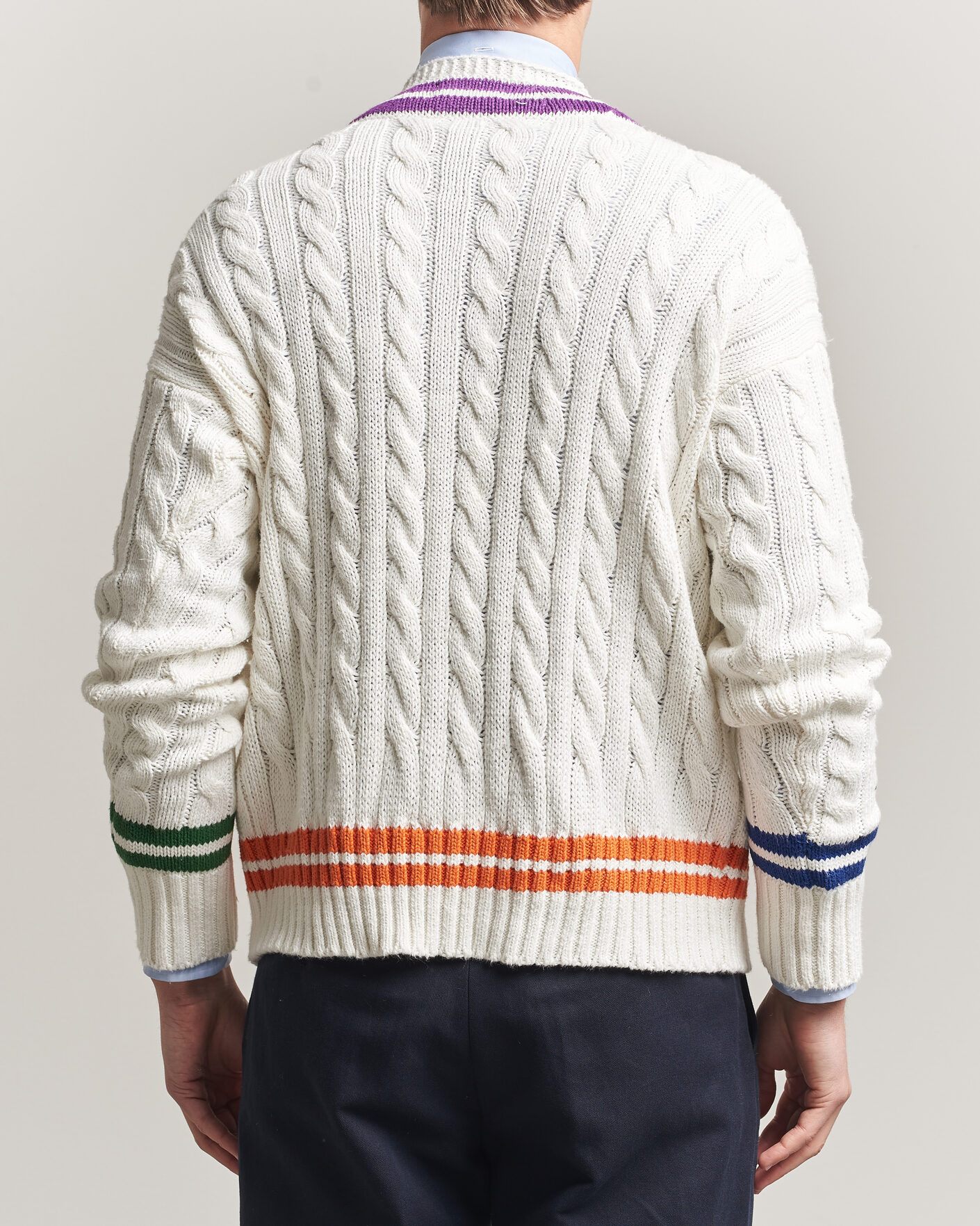 Herren | Pullover | Polo Ralph Lauren | Cotton Linen Blend Sweater Cream Combo