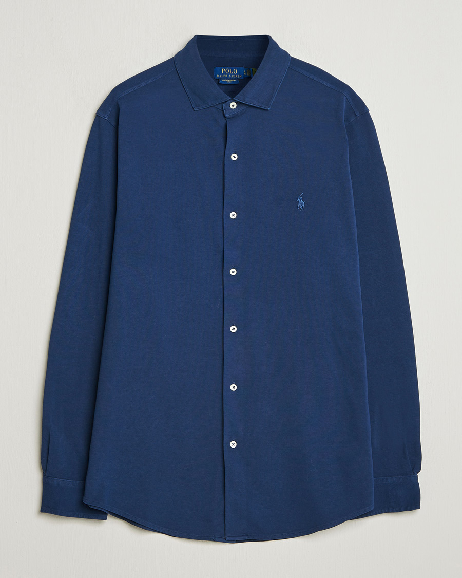 Herren | Hemden | Polo Ralph Lauren | Featherweight Knitted Shirt Dark Cobalt