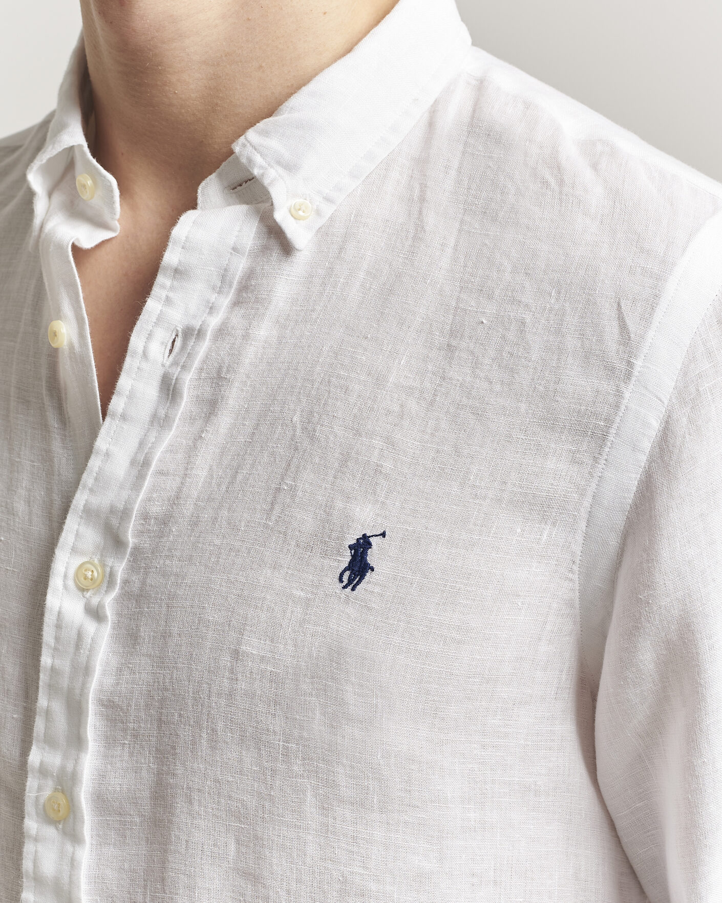 Herren | Hemden | Polo Ralph Lauren | Slim Fit Linen Shirt White