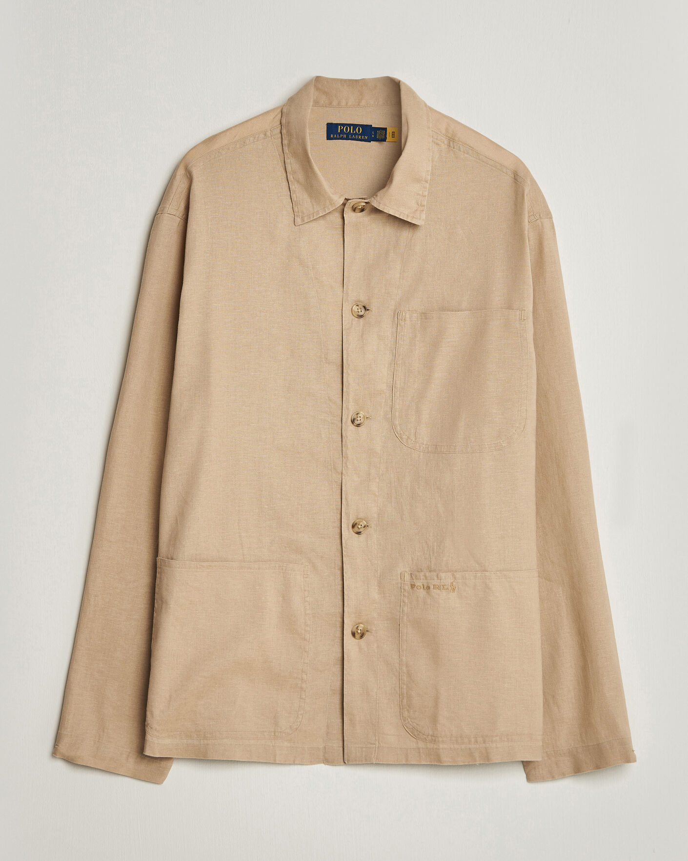 Herren | Hemden | Polo Ralph Lauren | Stretch Linen Overshirt Coastal Beige