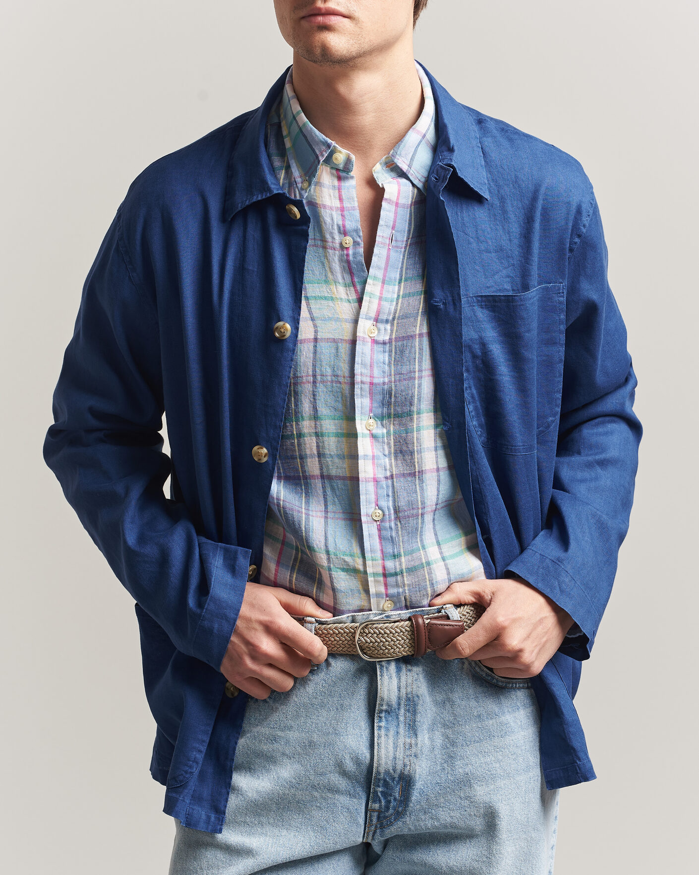 Herren | Hemden | Polo Ralph Lauren | Stretch Linen Overshirt Annapolis Blue