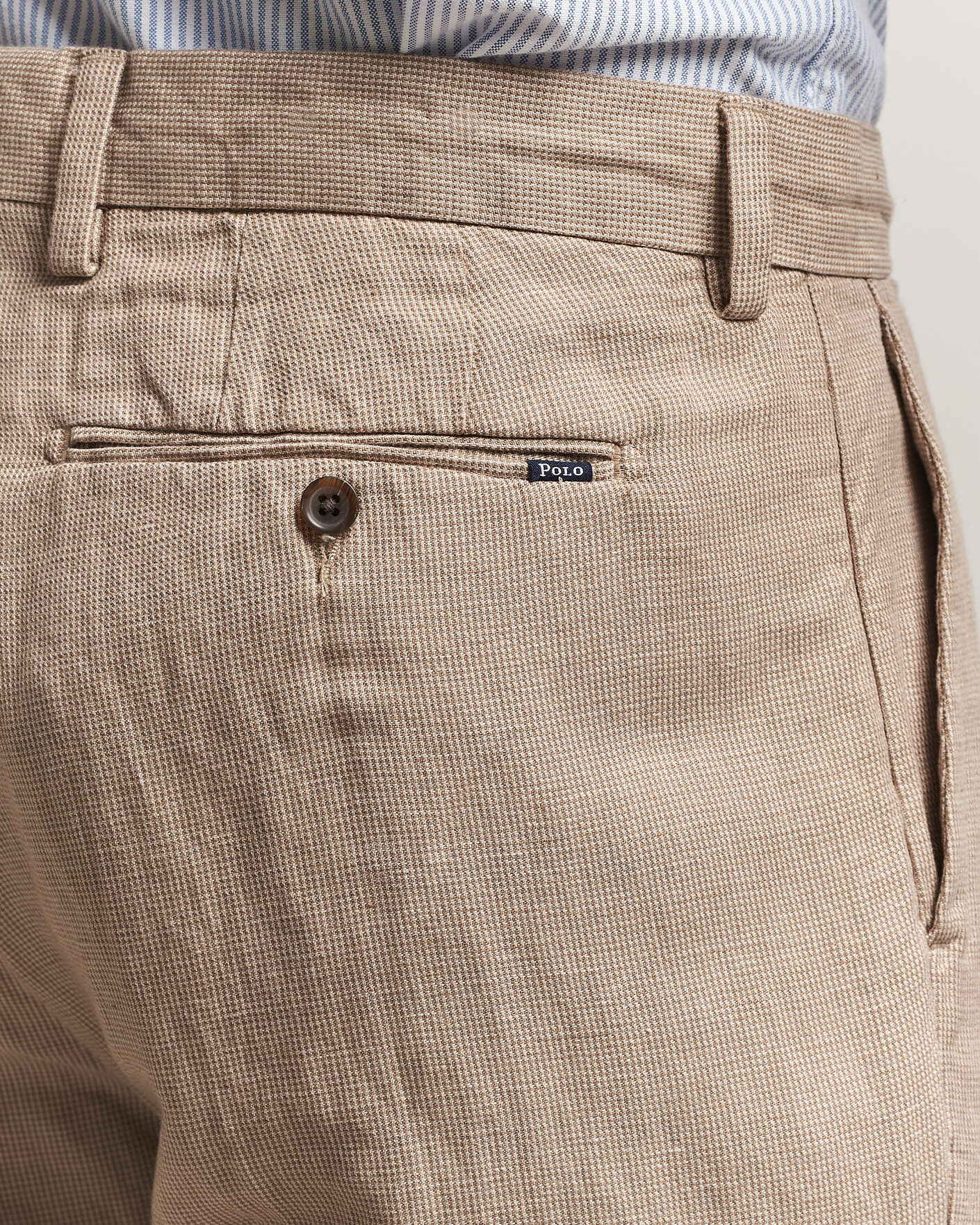 Herren | Hosen | Polo Ralph Lauren | Cotton Linen Pants Madison Tan Stone Grey