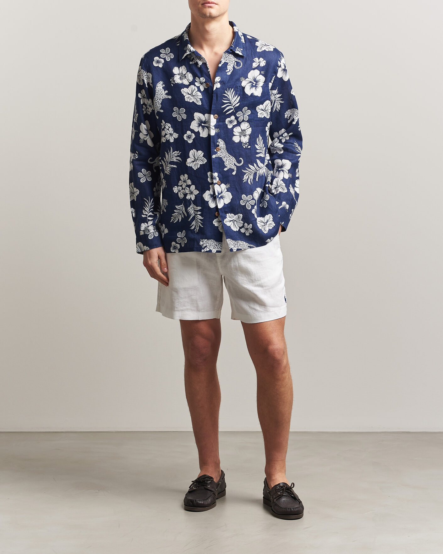Herren | Shorts | Polo Ralph Lauren | Dyed Linen Shorts White