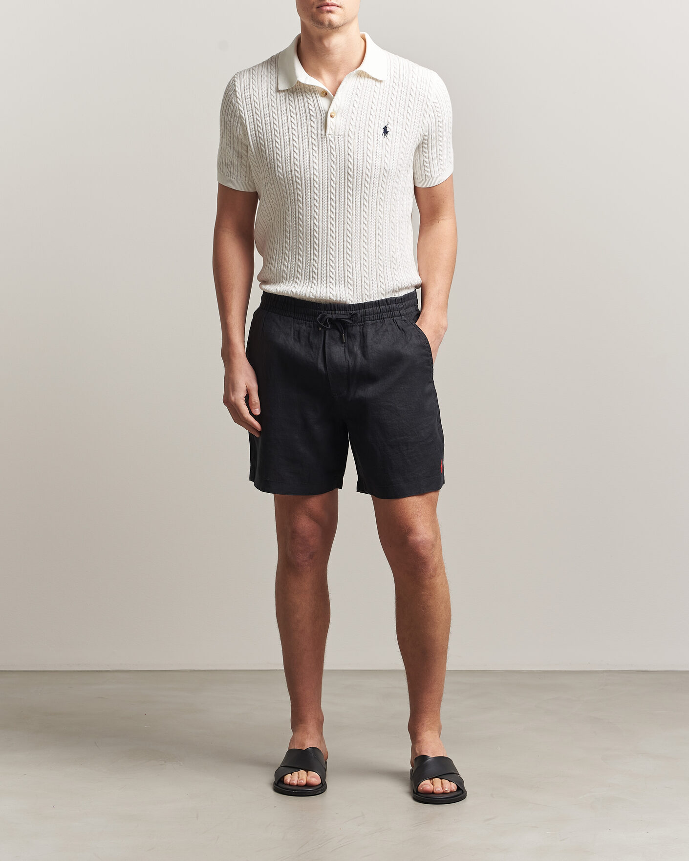 Herren | Shorts | Polo Ralph Lauren | Dyed Linen Shorts Polo Black