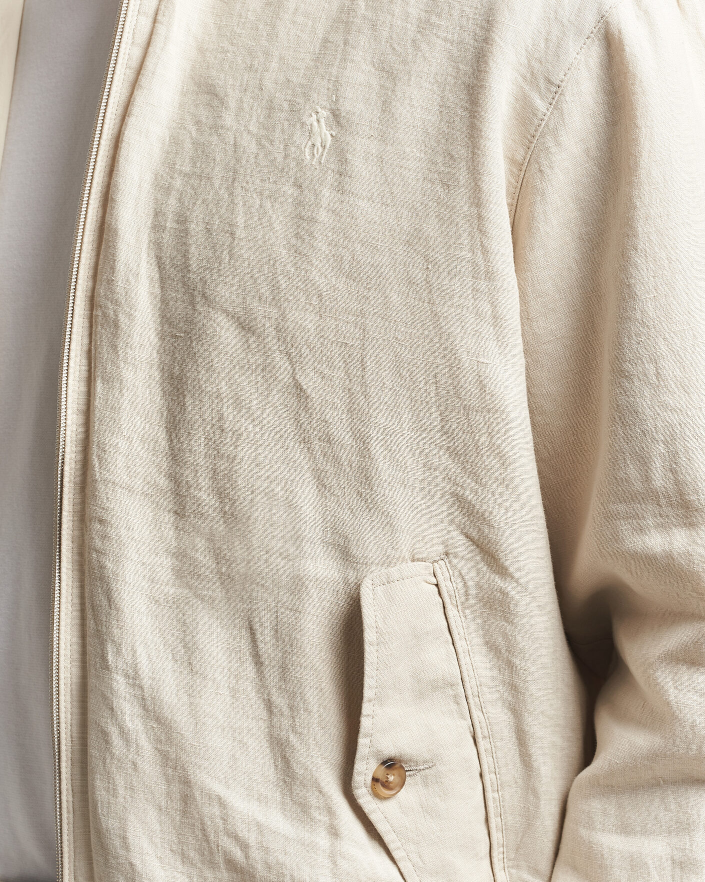 Herren | Jacken | Polo Ralph Lauren | Linen Herringbone Windbreaker Basic Sand