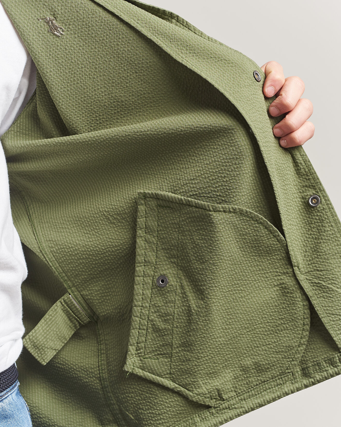 Herren | Jacken | Polo Ralph Lauren | Seersucker Windbreaker Jacket Supply Olive