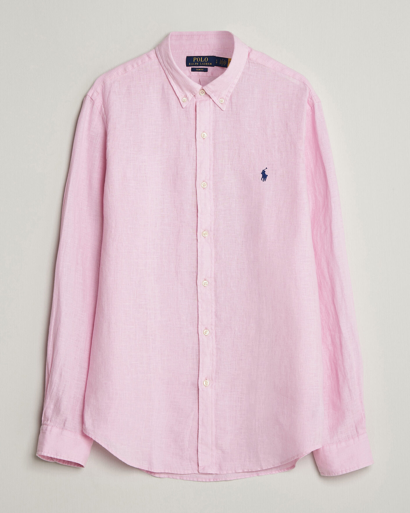 Herren | Hemden | Polo Ralph Lauren | Slim Fit Linen Shirt Carmel Pink