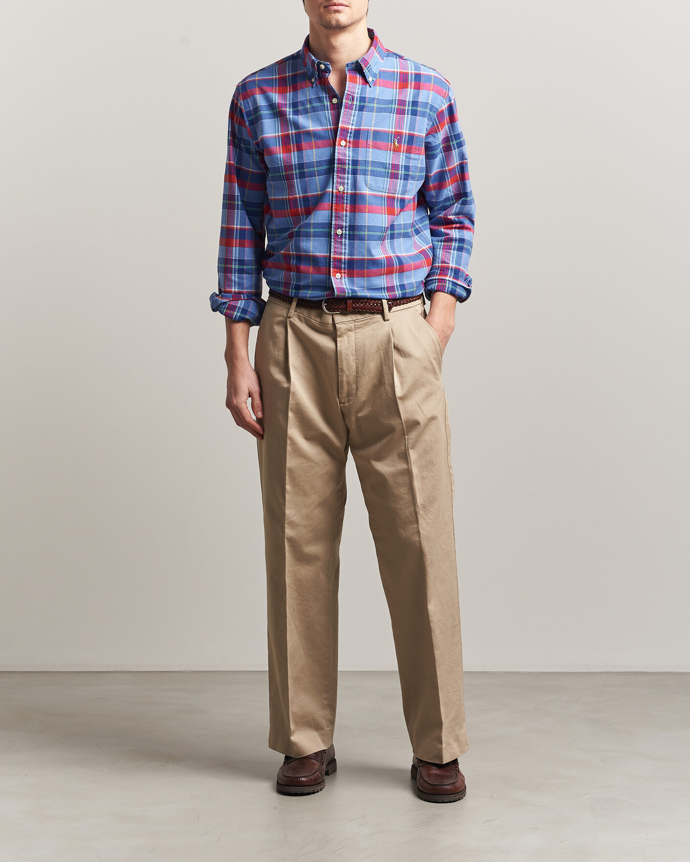 Herren | Hemden | Polo Ralph Lauren | Custom Fit Check Oxford Shirt Blue Multi