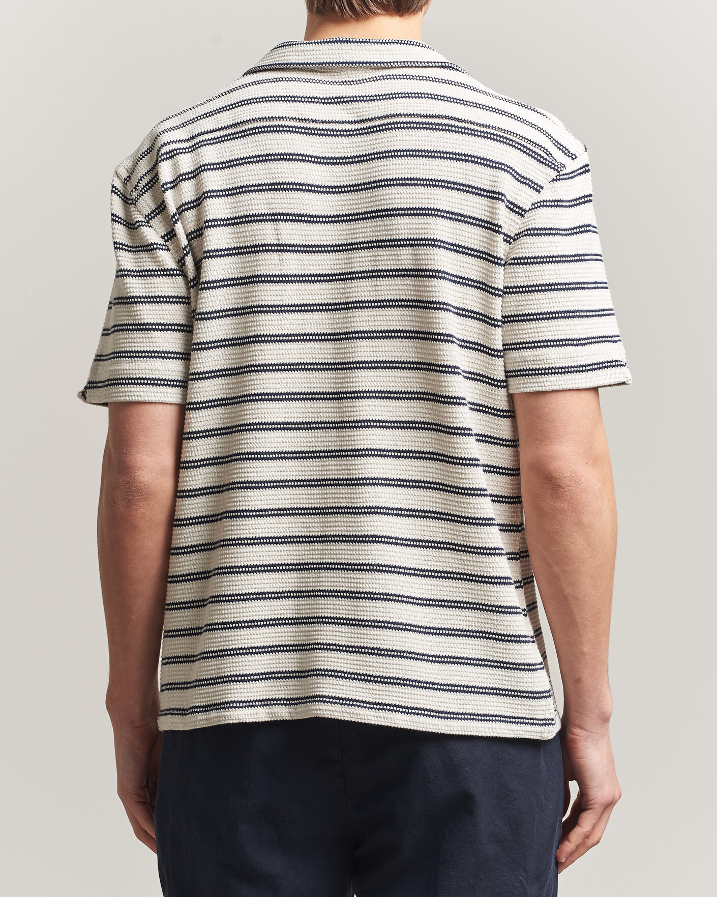 Herren | Hemden | Polo Ralph Lauren | Knitted Camp Shirt Pale Cream/Newport Navy